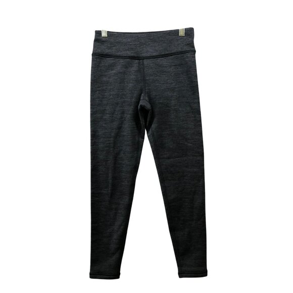 Athleta Girls M 8-10 High Rise Polartec Tight Leggings Charcoal Gray Fleece - Picture 1 of 8